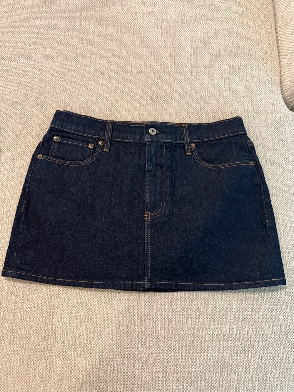 Abercrombie Mid Rise Denim Mini Skirt